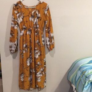 Cute dark orange flowy dress